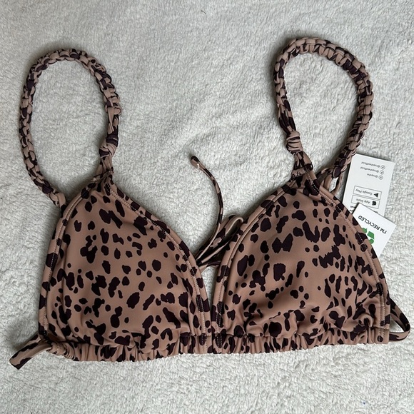 New with tags brown cheetah print bikini with braided rope straps.Medium - Picture 7 of 11